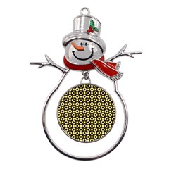  Mazipoodles Yellow Donuts Polka Dot Metal Snowman Ornament by Mazipoodles