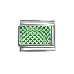 Mazipoodles Green White Donuts Polka Dot  Italian Charm (9mm) by Mazipoodles