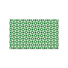 Mazipoodles Green White Donuts Polka Dot  Sticker Rectangular (10 Pack) by Mazipoodles