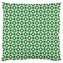 Mazipoodles Green White Donuts Polka Dot  Standard Premium Plush Fleece Cushion Case (one Side) by Mazipoodles