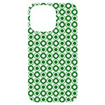 Mazipoodles Green White Donuts Polka Dot  iPhone 14 Pro Max Black UV Print Case Front