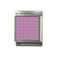 Mazipoodles Magenta White Donuts Polka Dot Italian Charm (13mm) by Mazipoodles