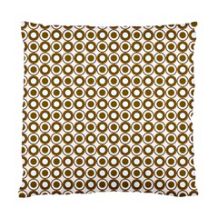 Mazipoodles Olive White Donuts Polka Dot Standard Cushion Case (two Sides) by Mazipoodles