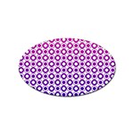 Mazipoodles Pink Purple White Gradient Donuts Polka Dot  Sticker Oval (10 pack) Front