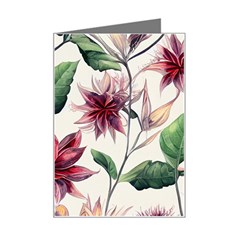 Floral Pattern Mini Greeting Card by designsbymallika