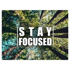 Stay Focused Focus Success Inspiration Motivational Premium Plush Fleece Blanket (extra Small) by Bangk1t