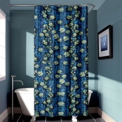 Lotus Bloom In The Calm Sea Of Beautiful Waterlilies Shower Curtain 36  X 72  (stall)  by pepitasart