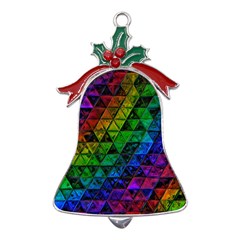 Pride Glass Metal Holly Leaf Bell Ornament by MRNStudios