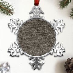 Gray Digital Fabric Vintage Metal Small Snowflake Ornament by ConteMonfrey