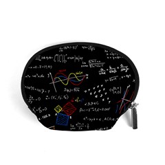 Black Background With Text Overlay Mathematics Formula Board Accessory Pouch (small) by uniart180623