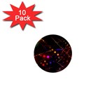 Abstract Light Star Design Laser Light Emitting Diode 1  Mini Buttons (10 pack)  Front