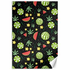 Watermelon Berries Patterns Pattern Canvas 20  X 30  by uniart180623