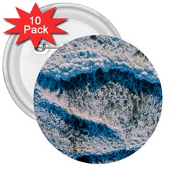 Waves Wave Nature Beach 3  Buttons (10 Pack)  by uniart180623