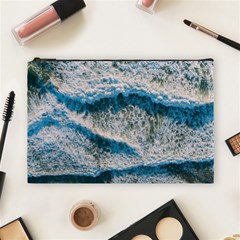 Waves Wave Nature Beach Cosmetic Bag (large) by uniart180623