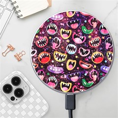 Funny Monster Mouths Wireless Fast Charger(white) by uniart180623