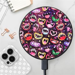 Funny Monster Mouths Wireless Fast Charger(black) by uniart180623