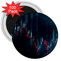 Flag Patterns On Forex Charts 3  Magnets (100 Pack) by uniart180623