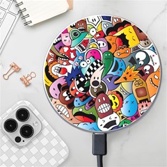 Cartoon Explosion Cartoon Characters Funny Wireless Fast Charger(white) by uniart180623