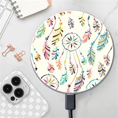 Dreamcatcher Abstract Pattern Wireless Fast Charger(white) by uniart180623