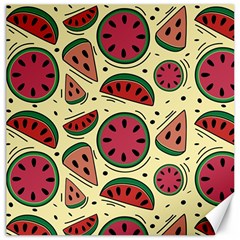 Watermelon Pattern Slices Fruit Canvas 12  X 12  by uniart180623