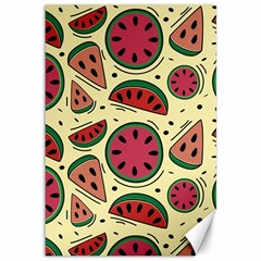 Watermelon Pattern Slices Fruit Canvas 12  X 18  by uniart180623