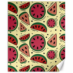 Watermelon Pattern Slices Fruit Canvas 11  X 14  by uniart180623