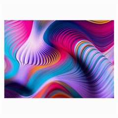 Colorful 3d Waves Creative Wave Waves Wavy Background Texture Large Glasses Cloth (2 Sides) by uniart180623