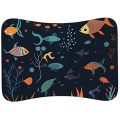 Underwater Ocean Animals Sea Velour Seat Head Rest Cushion by Simbadda