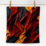 Abstract Colorful Waves Painting Art Face Towel Front