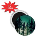 Magic Pine Forest Night Landscape 1.75  Magnets (10 pack)  Front