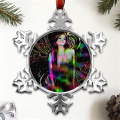 Festive Freak Metal Small Snowflake Ornament by MRNStudios