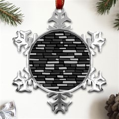 Black And Grey Wall Metal Small Snowflake Ornament by ConteMonfrey