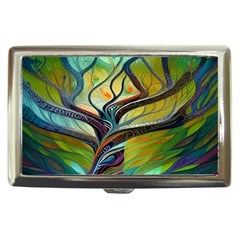 Tree Magical Colorful Abstract Metaphysical Cigarette Money Case by Simbadda