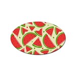 Cute Watermelon Seamless Pattern Sticker (Oval) Front