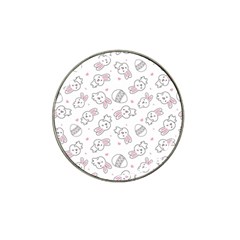 Cute Pattern With Easter Bunny Egg Hat Clip Ball Marker (4 Pack) by Simbadda