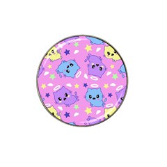 Seamless Pattern With Cute Kawaii Kittens Hat Clip Ball Marker (4 Pack) by Simbadda