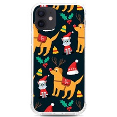 Funny Christmas Pattern Background Iphone 12/12 Pro Tpu Uv Print Case by Simbadda