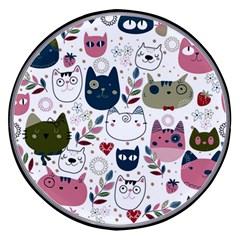 Pattern With Cute Cat Heads Wireless Fast Charger(black) by Simbadda