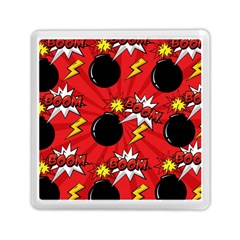 Pop Art Comic Pattern Bomb Boom Explosion Background Memory Card Reader (square) by Simbadda