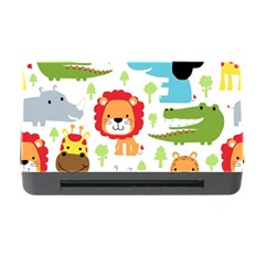 Seamless Pattern Vector With Animals Cartoon Memory Card Reader With Cf by Simbadda