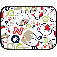 Animals Pattern Fleece Blanket (mini) by Simbadda