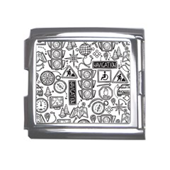 Navigation-seamless-pattern Mega Link Italian Charm (18mm) by Simbadda