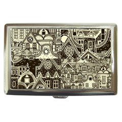 Four Hand Drawn City Patterns Cigarette Money Case by Simbadda