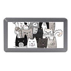 Cute Cat Hand Drawn Cartoon Style Memory Card Reader (mini) by Simbadda