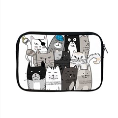 Cute Cat Hand Drawn Cartoon Style Apple Macbook Pro 15  Zipper Case by Simbadda