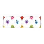 Seamless-pattern-cute-funny-monster-cartoon-isolated-white-background Sticker Bumper (100 pack) Front