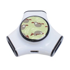 Sloths-pattern-design 3-port Usb Hub by Simbadda