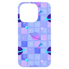 Seamless-pattern-pastel-galaxy-future Iphone 14 Pro Black Uv Print Case by Simbadda