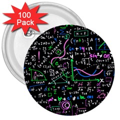 Math-linear-mathematics-education-circle-background 3  Buttons (100 Pack)  by Simbadda