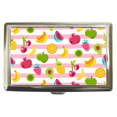 Tropical-fruits-berries-seamless-pattern Cigarette Money Case by Simbadda